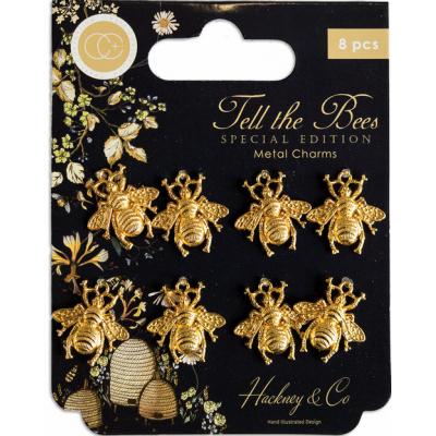 Craft Consortium Tell The Bees Special Edition Metal Charms - Gold Bees